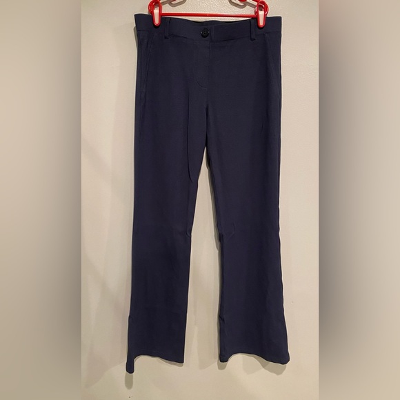 Womens Betabrand Pants Medium Navy Flare Pull On Stretch Yoga Lot of 2 AOP - Picture 6 of 13